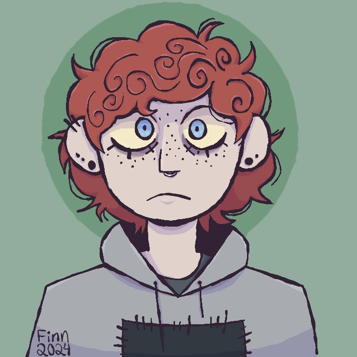 a digitally drawn portrait of Davis Finn.